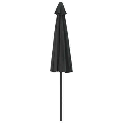 Vidaxl Sombrilla Balcón Semicircular Palo Aluminio Negro 270x144x222cm_3