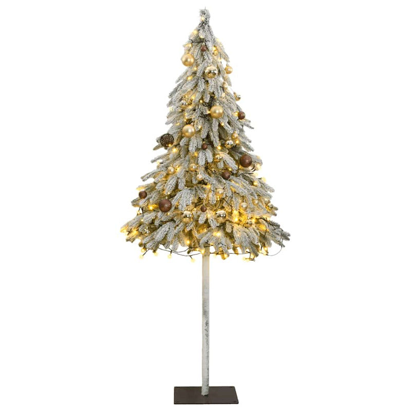 Vidaxl Árbol De Navidad Artificial Con 300 Led Bolas Y Nieve 210 Cm_0