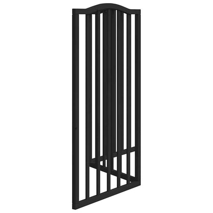 Vidaxl Puerta Para Perros Plegable 3 Paneles Madera Álamo Negra 150 Cm_4