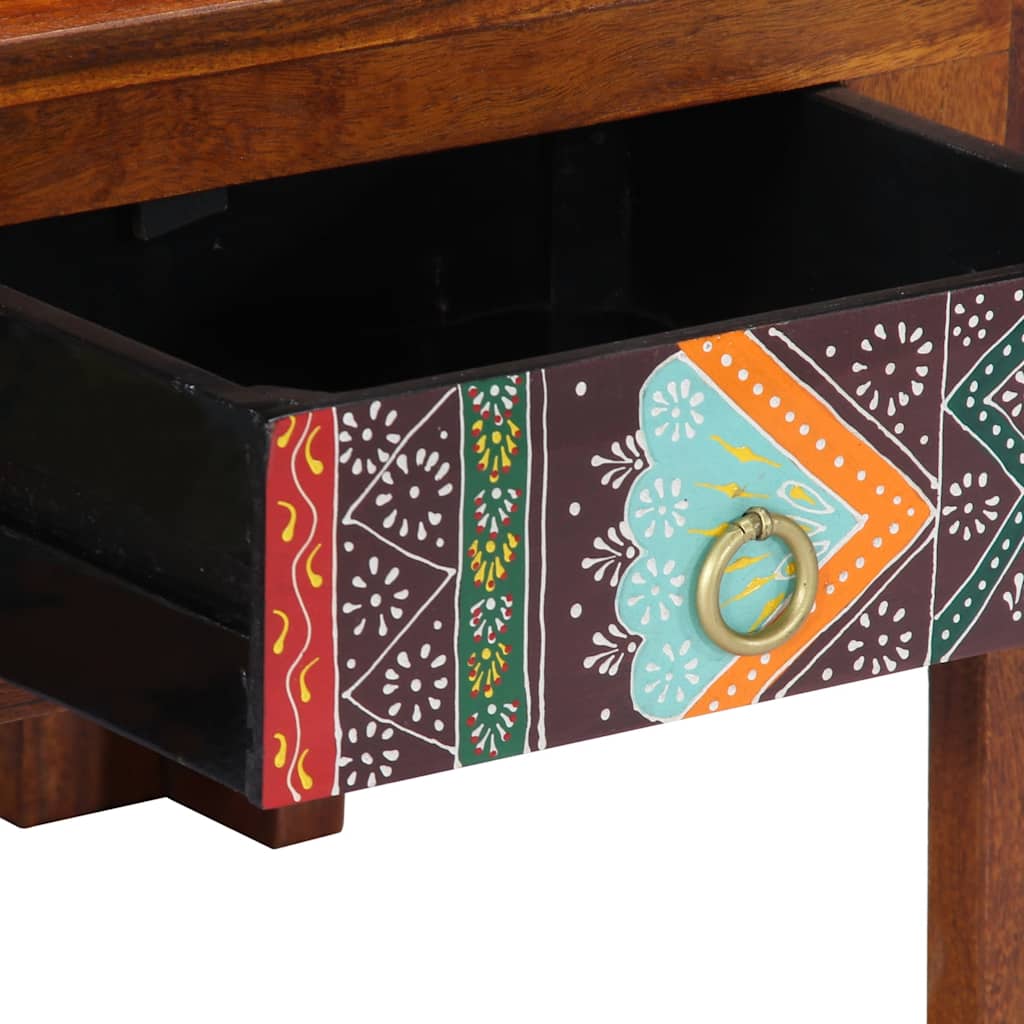 Mesa De Centro De Madera Maciza De Acacia 90x50x40 Cm_4