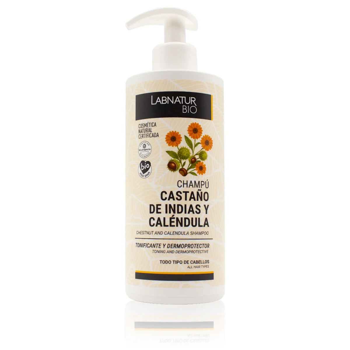 Champú Tonificante de Castaño de Indias y Caléndula Labnatur Bio 450 ml | Fortalece, Protege y Revitaliza | Vegano_0