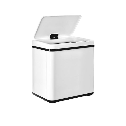 Cubo Inteligente 30l Sin Patas Apertura Auto Blanco