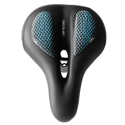 Cecotec Sillín Bicicleta Cómodo De Gel Con Amortiguadores Drumfit Sitbike Gel. Compatible Las Tijas De Sillín Con Riel D_1