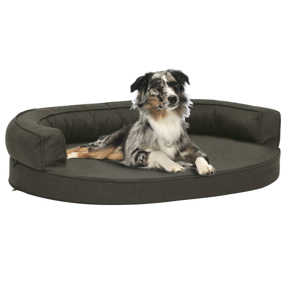 Vidaxl Colchón Para Cama De Perro Ergonómico Gris Oscuro 75x53 Cm_5