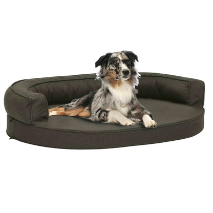 Vidaxl Colchón Para Cama De Perro Ergonómico Gris Oscuro 75x53 Cm_5
