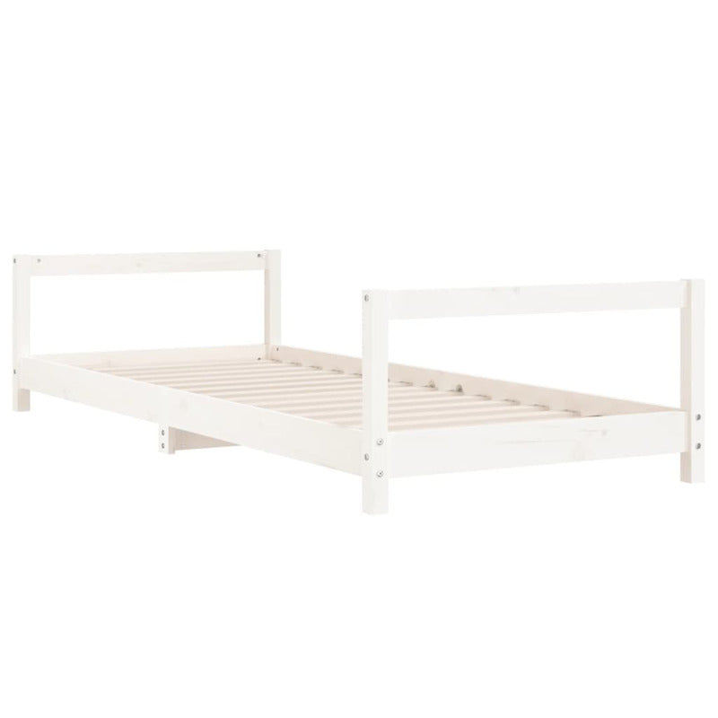 Vidaxl Estructura De Cama Para Niños Madera De Pino Blanco 90x190 Cm_5