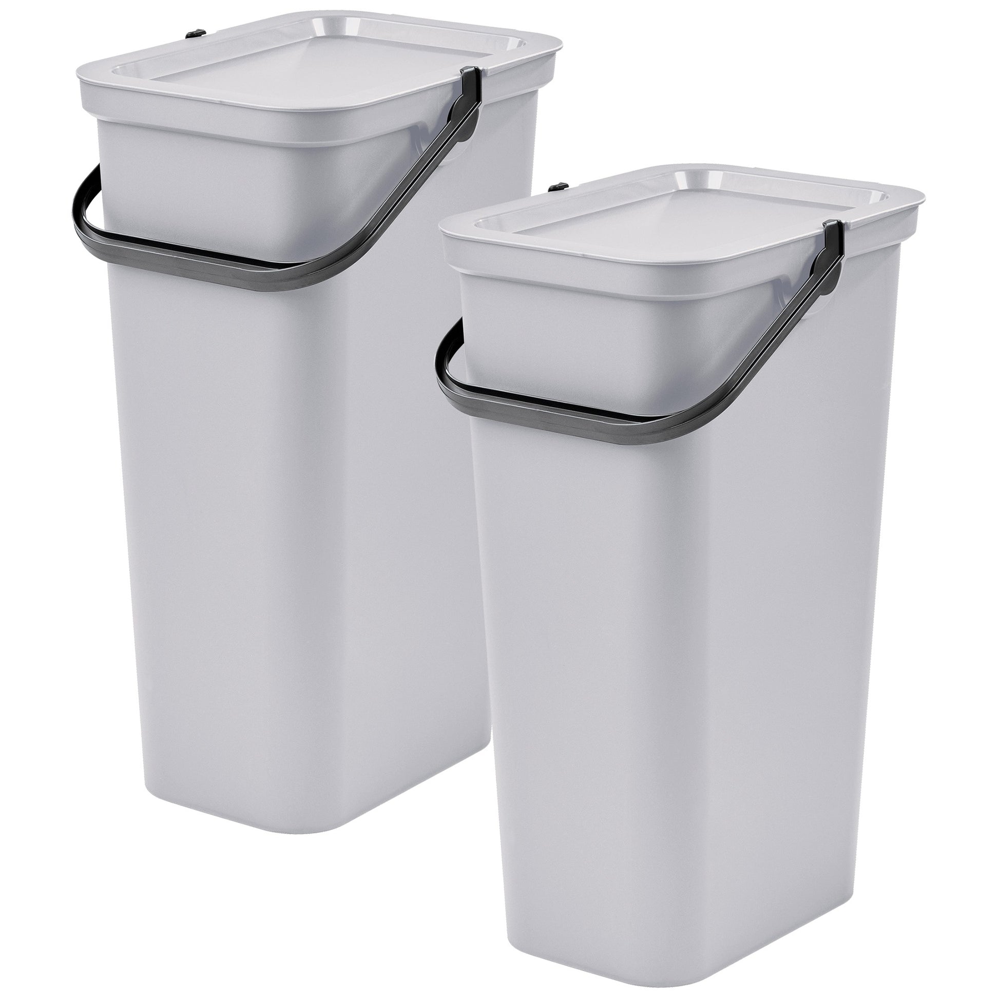Set De 2 Papeleras moda 40l Blanco Con Asa_0