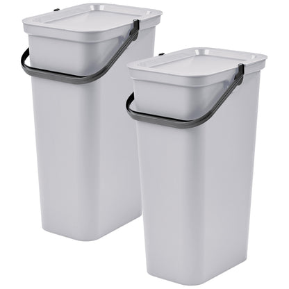 Set De 2 Papeleras moda 40l Blanco Con Asa_0