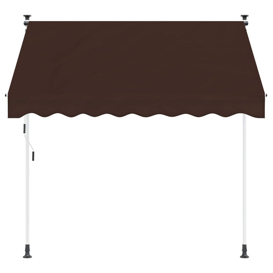 Toldo Retráctil Manual Marrón 400 Cm_0