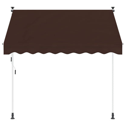 Toldo Retráctil Manual Marrón 300 Cm_2