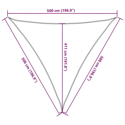 Vidaxl Toldo De Vela Hdpe Marrón 160 G/m² 5x5x5 M_2