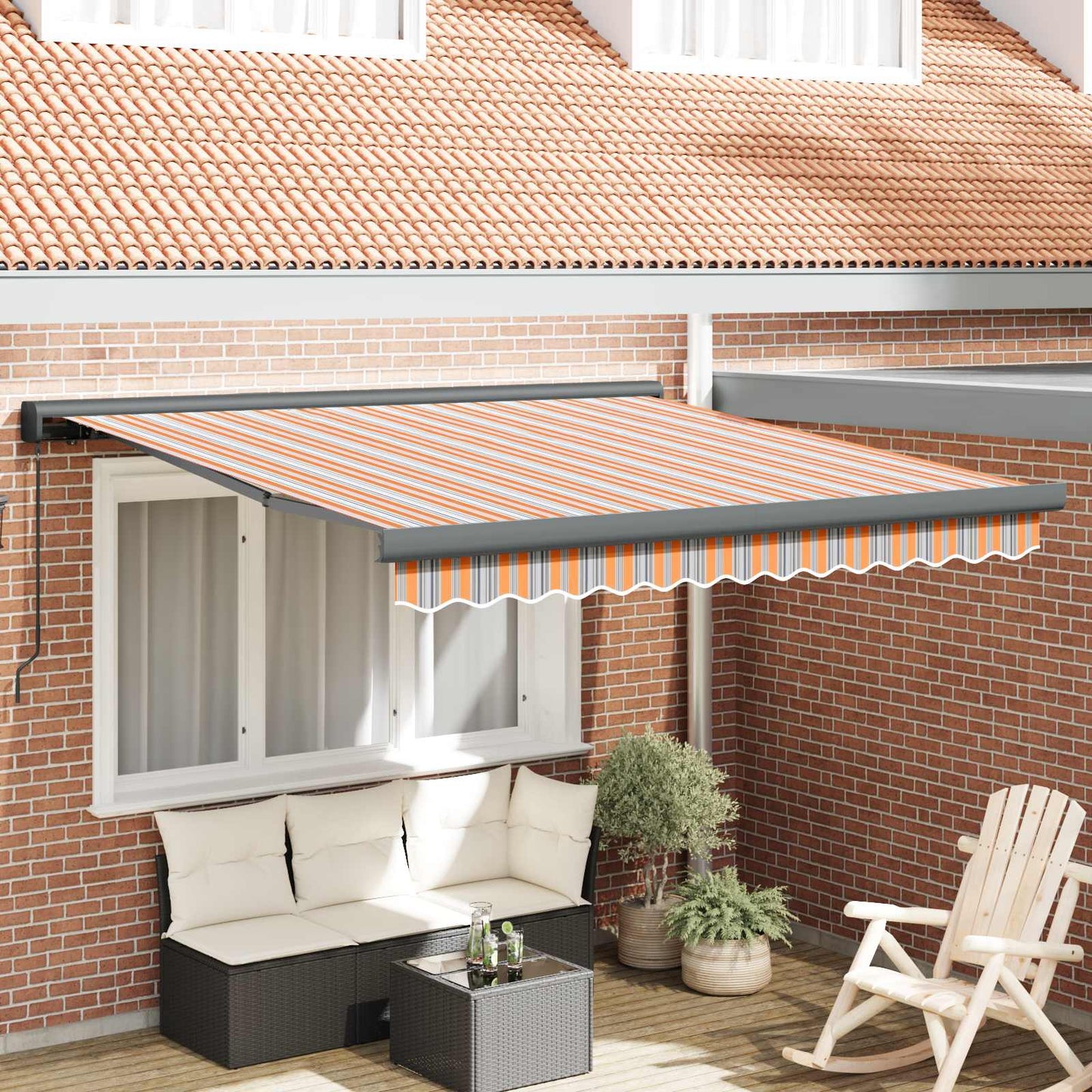 Toldo Retráctil Multicolor 300 X 250 Cm Lona Y Aluminio_1