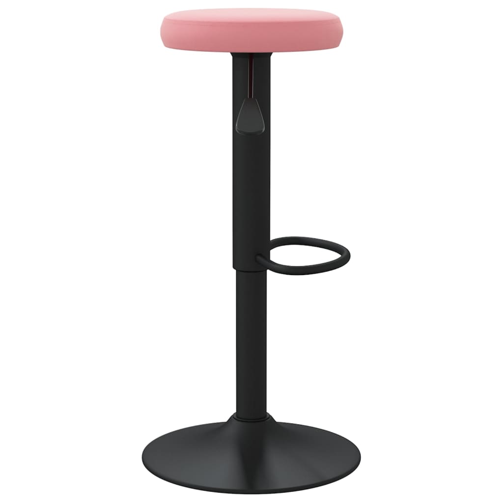 Taburetes De Cocina 2 Unidades Terciopelo Rosa_2