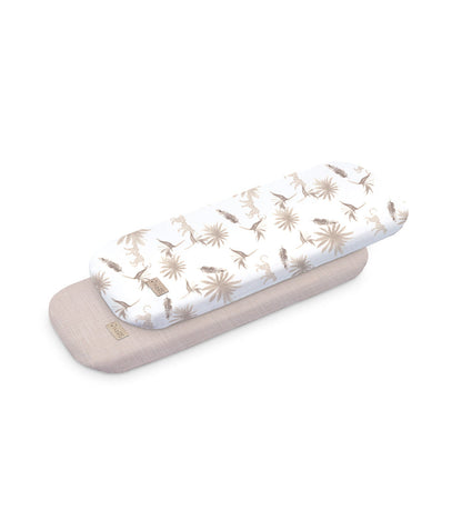 Pack 2 Bajeras Capazo Algodón Satinado 80x35 Boho Beige