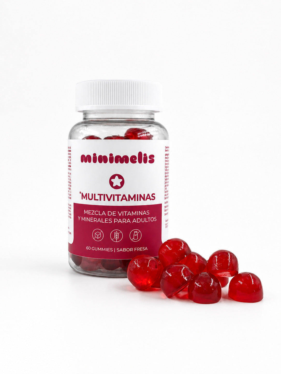 Gominolas Multivitamínico Para Adultos Sabor Fresa 60 Ud_1