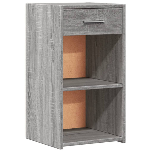 Mesita De Noche Madera De Ingeniería Gris Sonoma 35x34x65 Cm_0