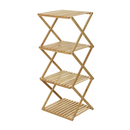 Well Home Estantería De Almacenamiento Con 4 Estantes En Bambú H.93,5cm