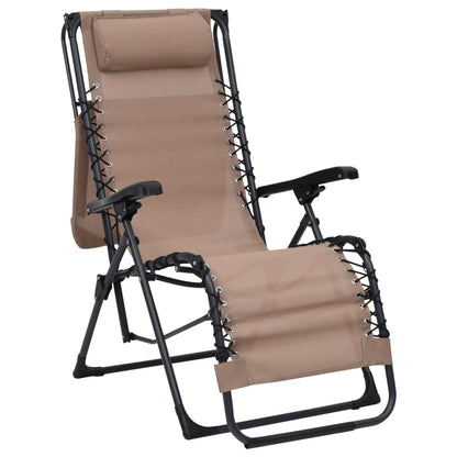 Sillas Plegables 2 Unidades Textilene Gris Taupe_4
