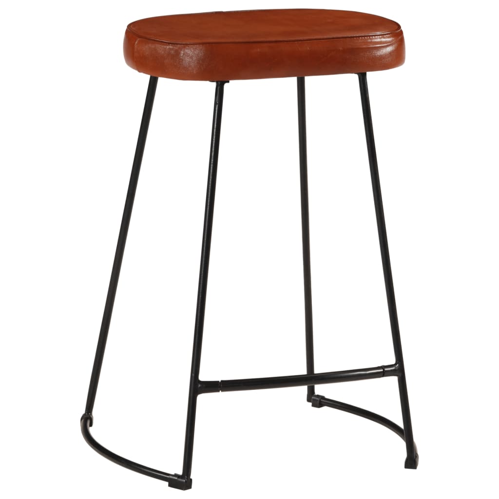 Taburetes De Bar 2 Uds Marrón Oscuro 41x29x62 Cm_0