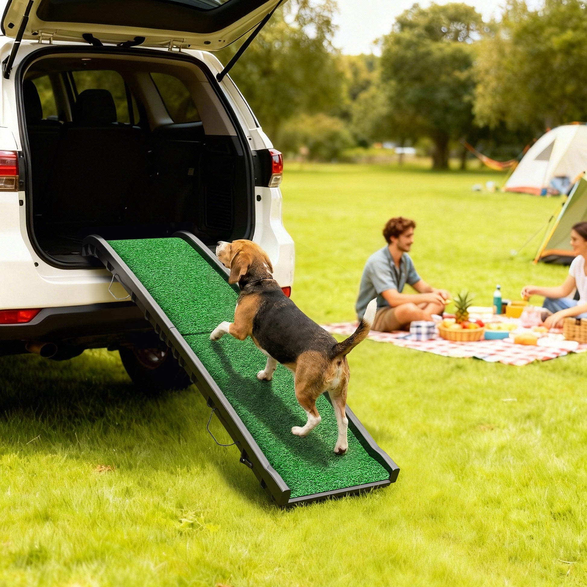 Pawhut Rampa Para Perros Con Césped Artificial_1