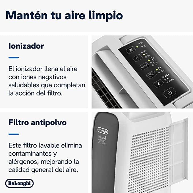 Deshumidificador DNS65 silencioso con ionizador Delonghi