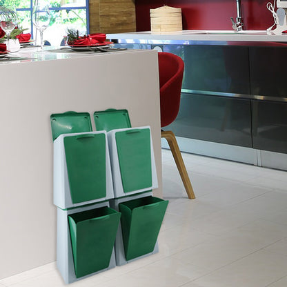 Ecube - 4 Cubos Modulables De Reciclaje Vileda 10l/ud