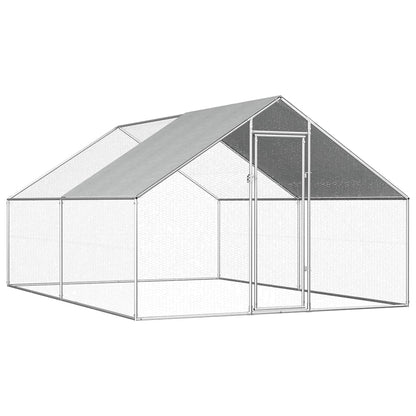 Vidaxl Jaula Gallinero De Exterior De Acero Galvanizado 2,75x4x1,92 M_0