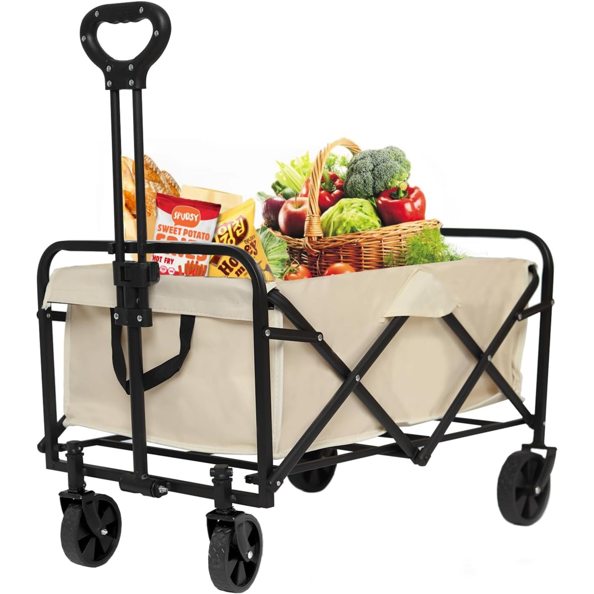 Well Home Carrito Para La Playa Plegable 73,5x51x92cm