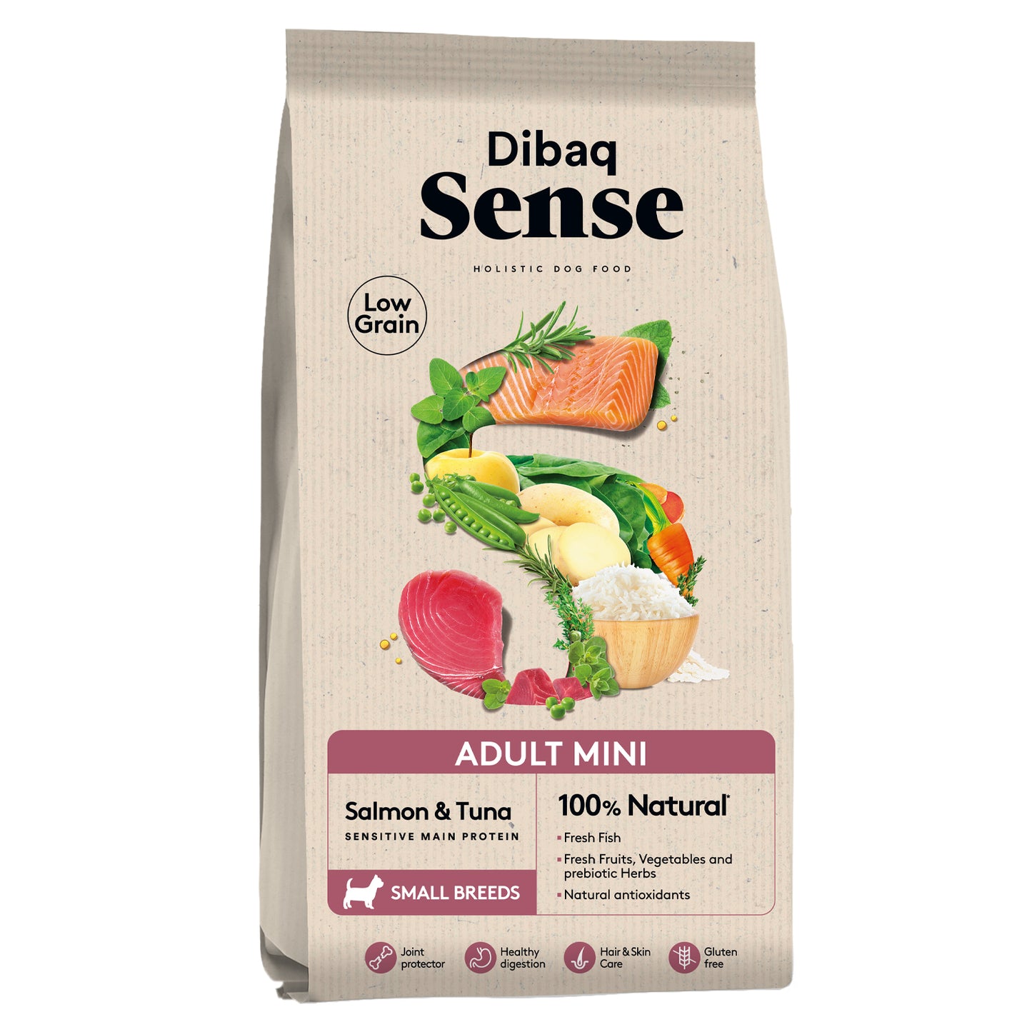 Dibaq Sense Low Grain Adulto Mini Salmón Y Atún 2 Kg_0