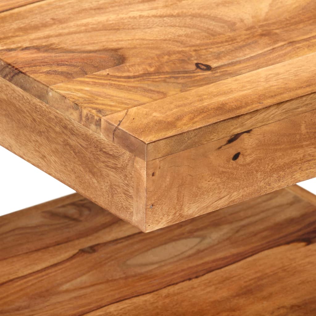 Mesa De Centro De Madera Maciza De Acacia 45x45x40 Cm_2