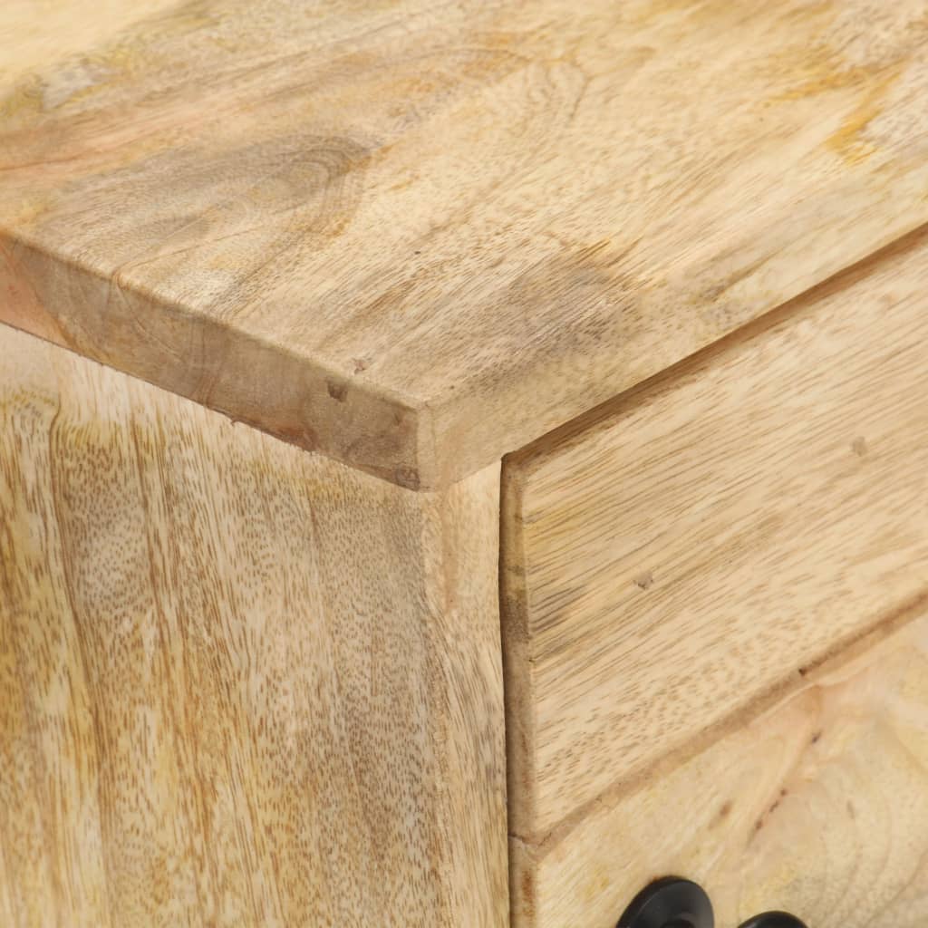 Mesita De Noche De Madera Maciza De Mango 40x30x50 Cm_3