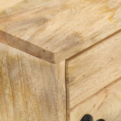 Mesita De Noche De Madera Maciza De Mango 40x30x50 Cm_3