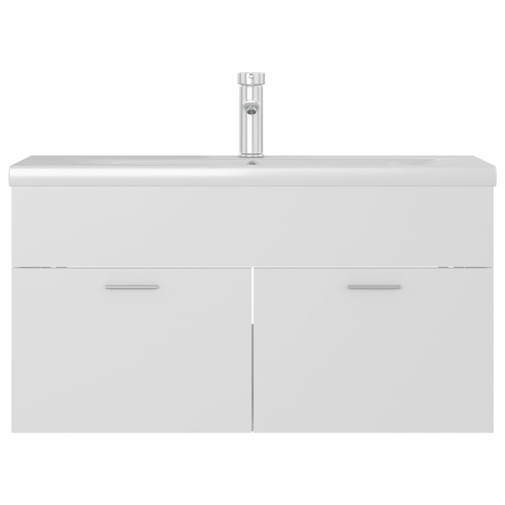 Mueble Con Lavabo Madera De Ingeniería Blanco_2