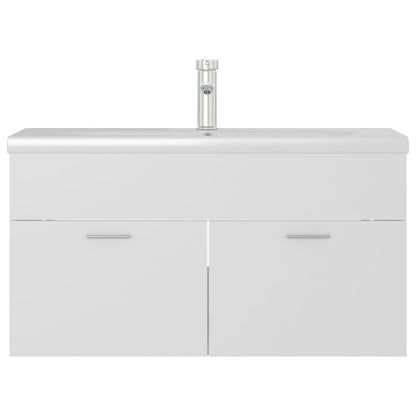 Mueble Con Lavabo Madera De Ingeniería Blanco_2