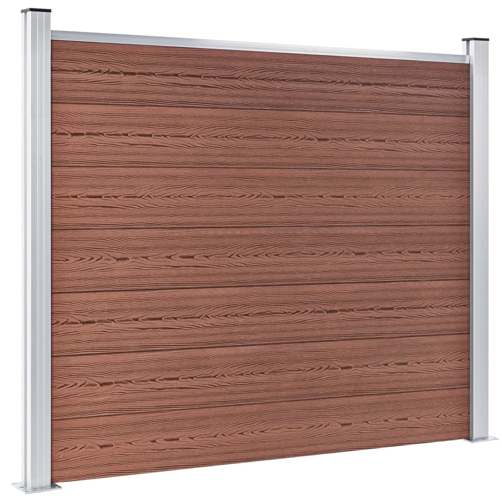 Set De Panel De Valla Wpc Marrón 526x146 Cm / Vetonek_2