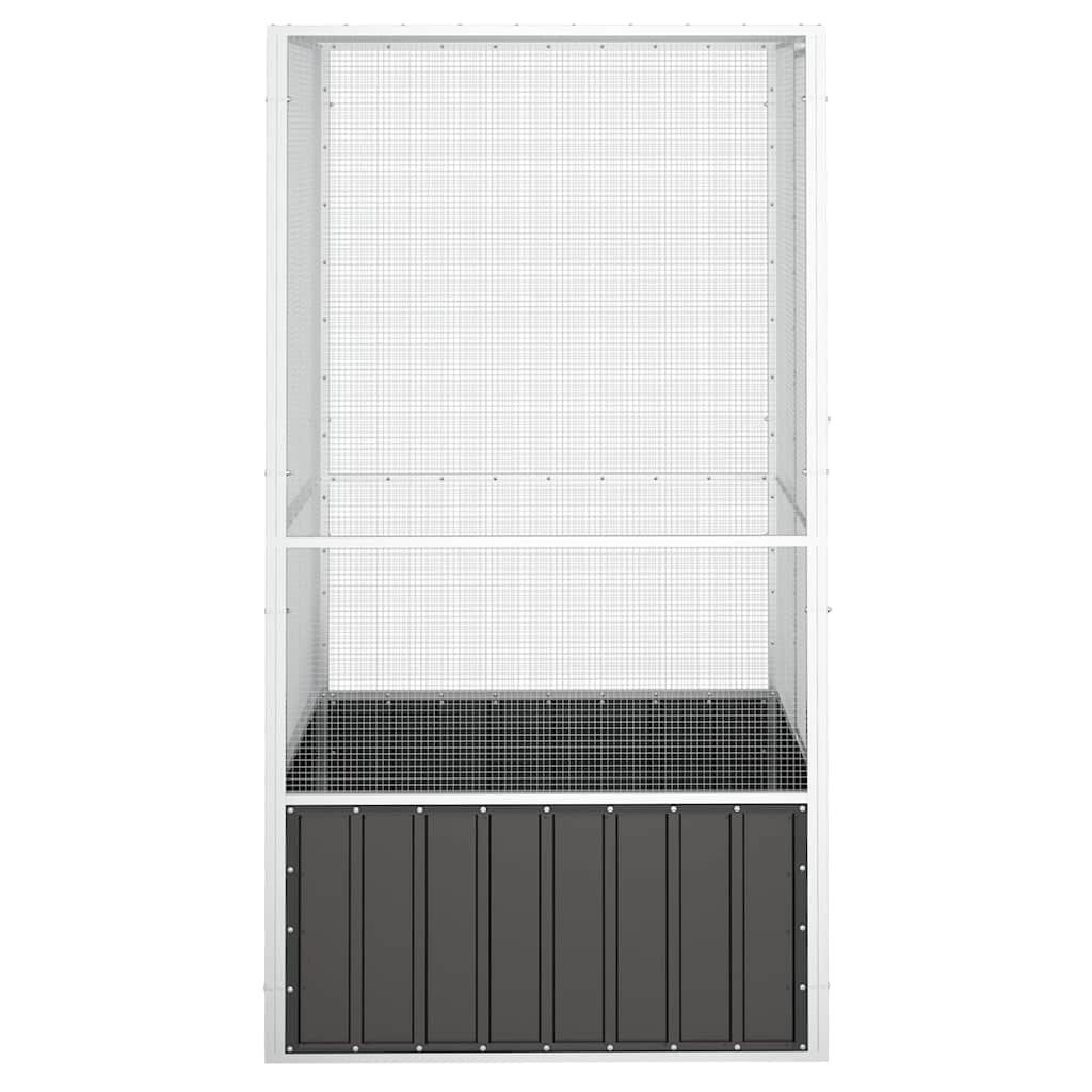 Vidaxl Jaula De Pájaros Acero Galvanizado Antracita 111x107x211,5 Cm_3
