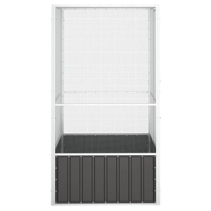 Vidaxl Jaula De Pájaros Acero Galvanizado Antracita 111x107x211,5 Cm_3