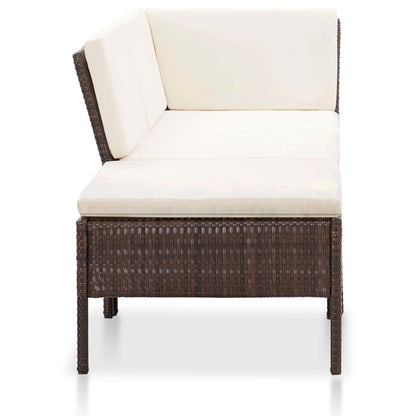 Vidaxl Set Muebles De Jardín 8 Piezas Y Cojines Ratán Sintético Marrón_3