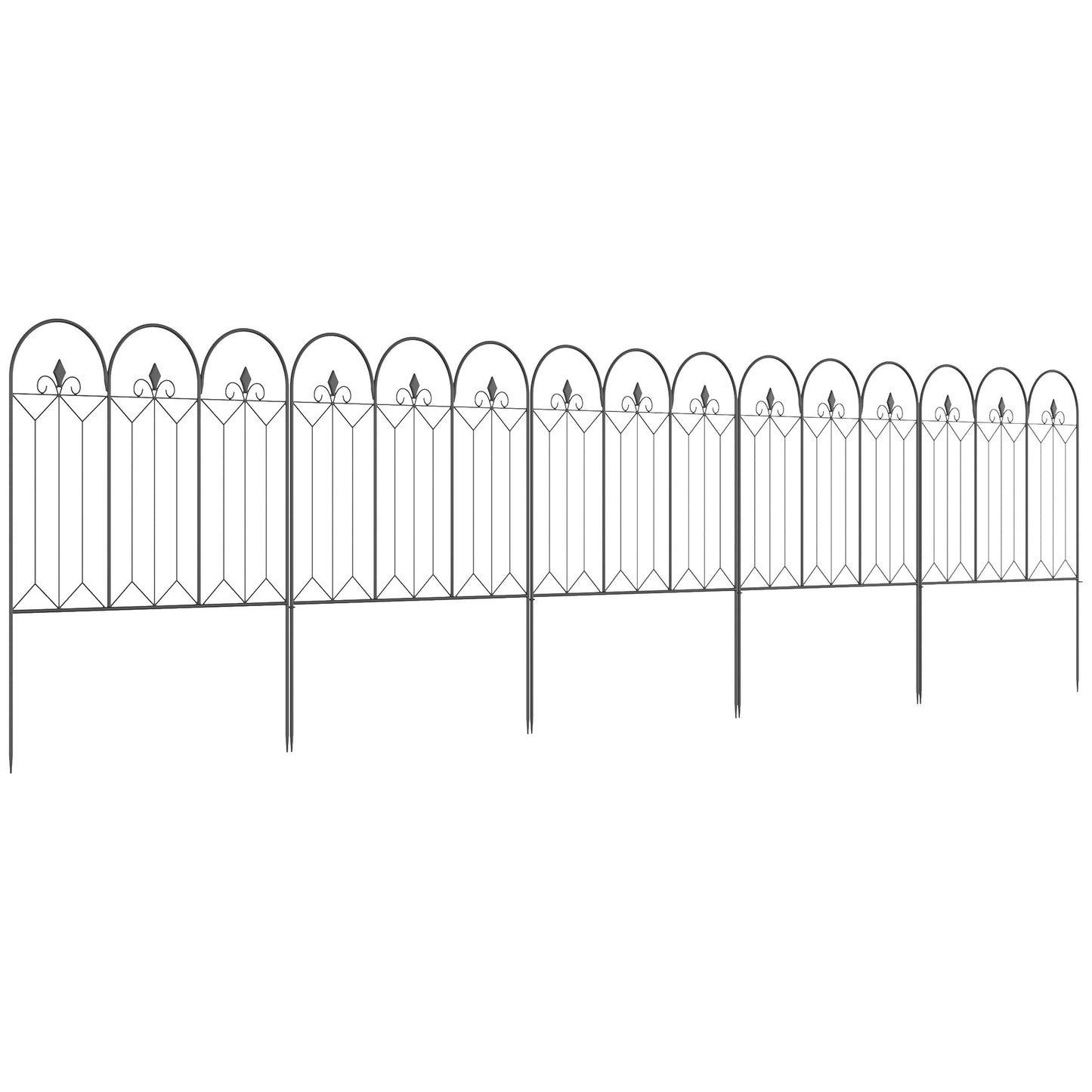 Outsunny Vallas De Jardín 305x79,5 Cm De Metal Combinación Libre Negro_0