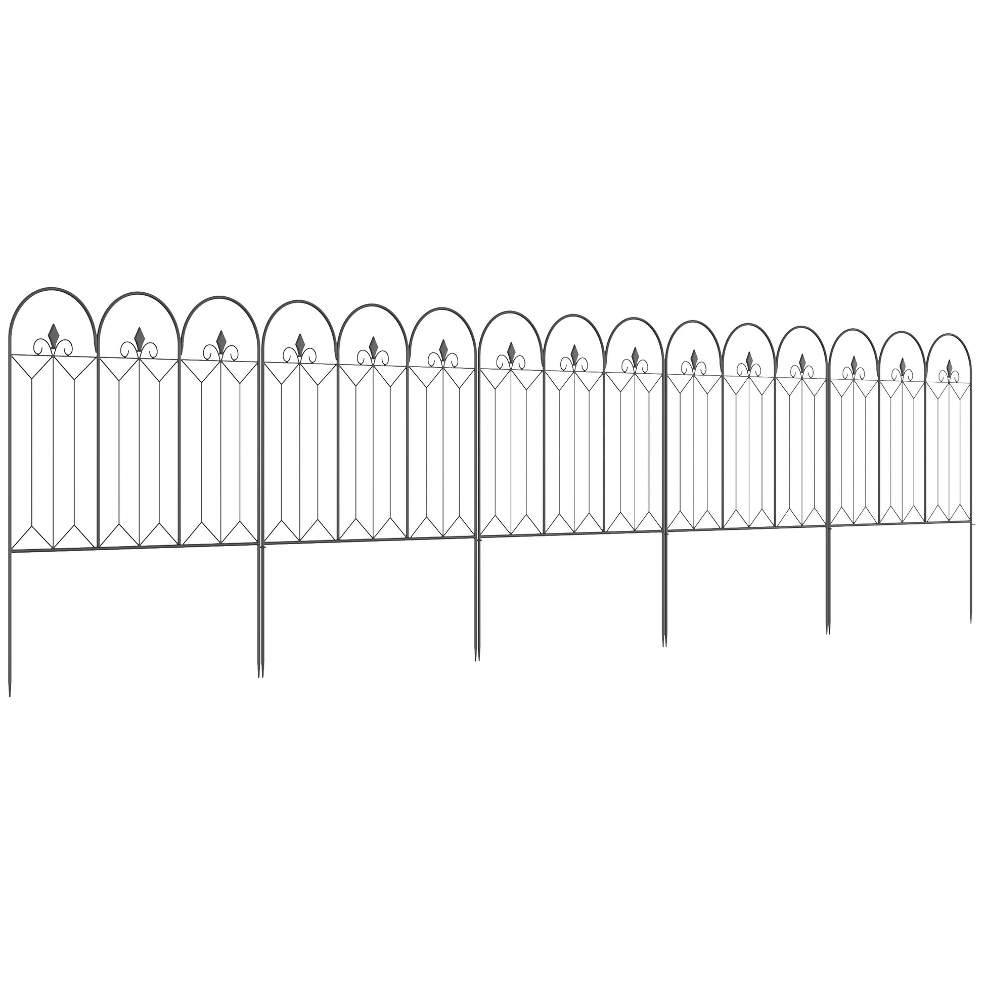 Outsunny Vallas De Jardín 305x79,5 Cm De Metal Combinación Libre Negro_0