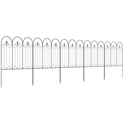 Outsunny Vallas De Jardín 305x79,5 Cm De Metal Combinación Libre Negro_0