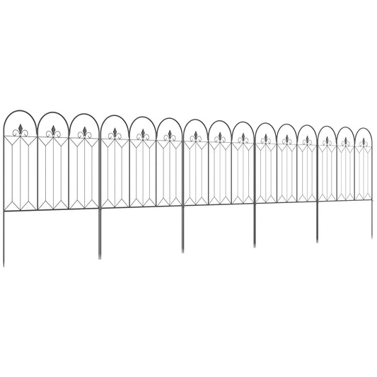 Outsunny Vallas De Jardín 305x79,5 Cm De Metal Combinación Libre Negro_0
