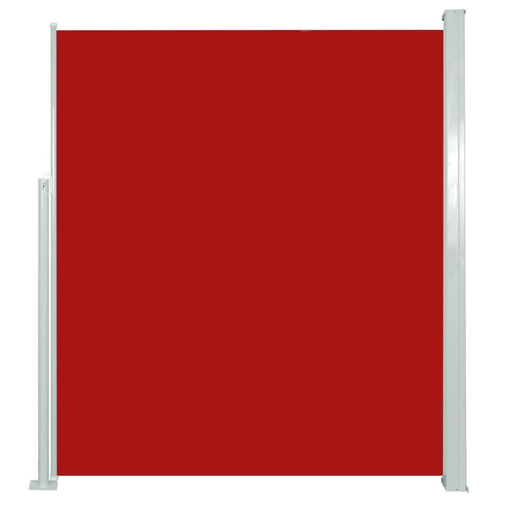 Vidaxl Toldo Lateral Retráctil De Jardín Rojo 160x300 Cm_0