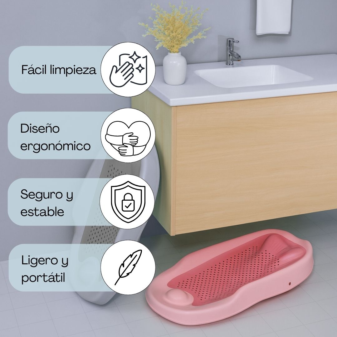 Cojín De Baño Para Bebé Almohada Flotante Y Antideslizante Para La Bañera Bathby_3