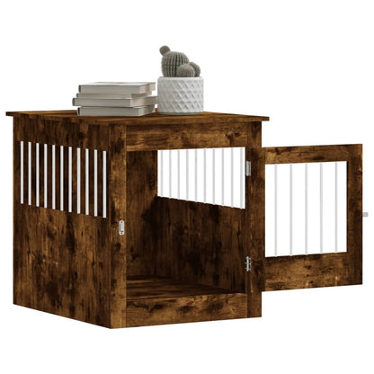 Vidaxl Jaula Para Perros Madera Ingeniería Roble Ahumado 64,5x80x71 Cm_4