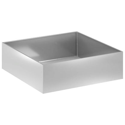 Macetero De Jardín Plateado 80 X 80 X 30 Cm Acero Galvanizado_0