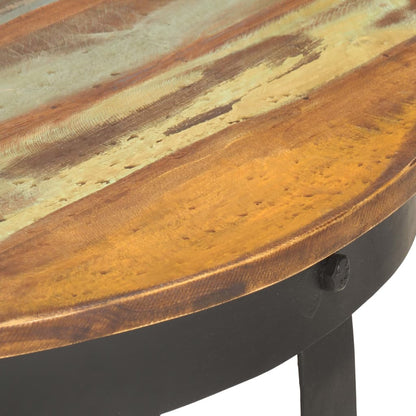 Mesa De Centro De Madera Maciza Reciclada Ø68x43 Cm_3