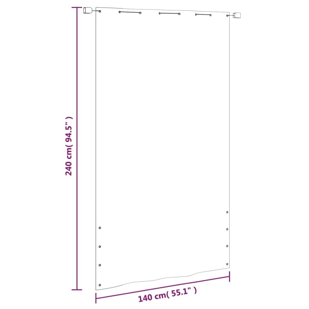 Vidaxl Toldo Pantalla Para Balcón Tela Oxford Verde Claro 140x240 Cm_2