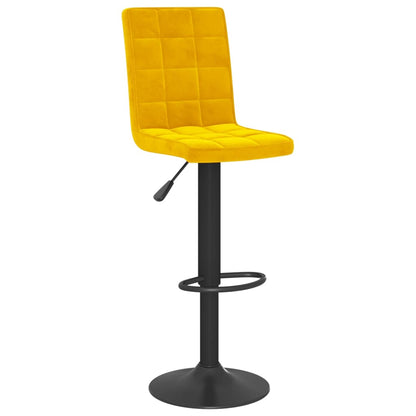 Taburete De Cocina De Terciopelo Amarillo Mostaza_0
