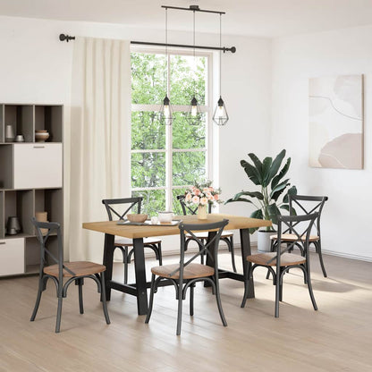 Mesa Comedor Noain Patas Forma A Madera Maciza Pino 160x90x75cm_0